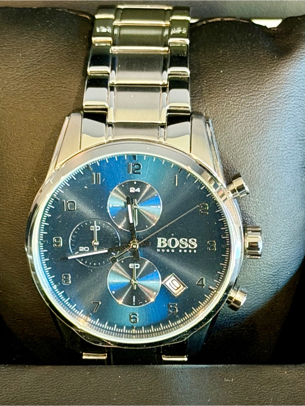 Hugo Boss Mens Grand Prix 44.5 mm Chronograph Watch